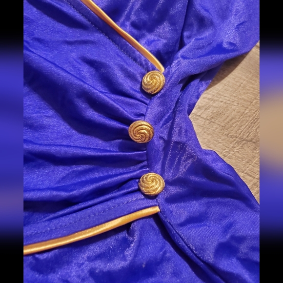 Blue and gold swimsuit - Picture 2 of 6